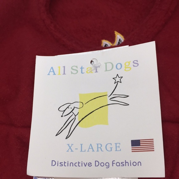 NHL Calgary Flames Dog Pet Red Fleece Hoodie Coat Size X-Large New with Tags - Picture 3 of 12